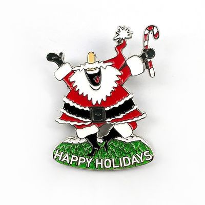 kaufen 2D / 3D Santa Pin Badge mit Sicherheitsnadel für den Weihnachtshalbmarathon Online-Herstellung