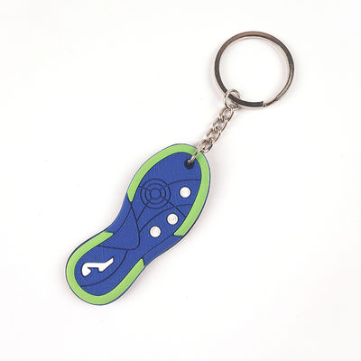 kaufen OEM angepasste 3D PVC Gummi Schlüsselringe Schlüsselringe mit 2-seitigem Logo für Marketing-Promotionen Geschenk Online-Herstellung