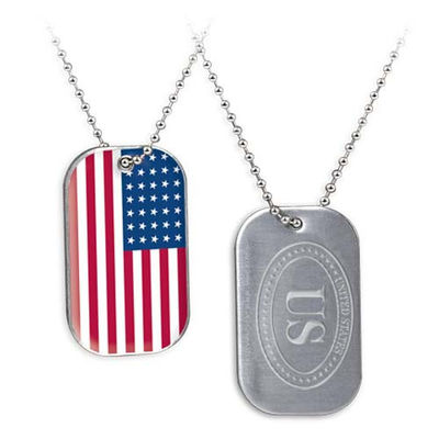 kaufen Schimmelfreier, leerer Kennzeichen für Haustiere mit geschnitzter, benutzerdefinierter amerikanischer Flagge, Hunde-Tag mit Ketten-Logo aus Aluminiummaterial Online-Herstellung