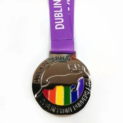 kaufen Runde Metallische Schön glänzende Silber-Award-Medaille Online-Herstellung