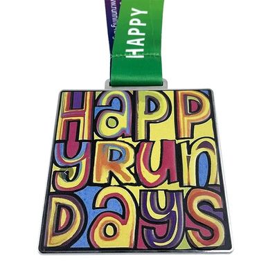kaufen Zinklegierung Metallgroße persönliche Medaille / Graffiti Quadrat Medaille Online-Herstellung