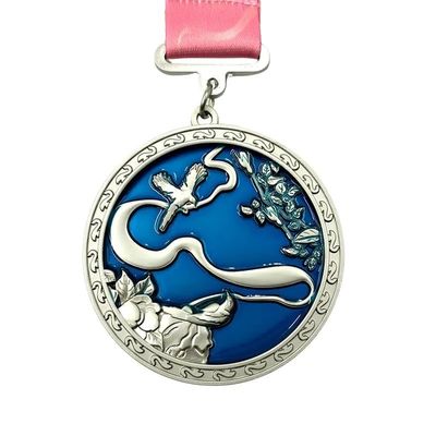kaufen Matt Silver 10K Virtual Run Challenge Finisher Medaille / wunderschön gefertigte Medaille Online-Herstellung