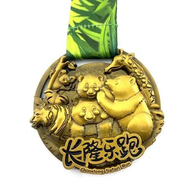 kaufen Festgewebe Antike Gold Personalisierte Rennmedaillen Joyrun Tierthemen Laufen Online-Herstellung