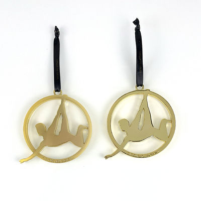kaufen Spezielle Medaille, individuell angepasst, glänzendes Gold, Gymnastik-Themen-Ornament, personalisiertes Design für Gymnastik-Enthusiasten. Online-Herstellung