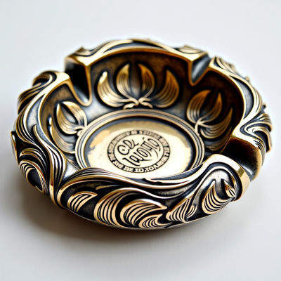 kaufen Premium Custom Antike Gold Metall Aschenbecher Qualitätslieferant für einzigartige Wohnkultur Online-Herstellung