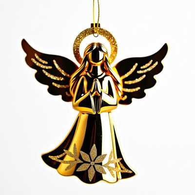 kaufen Feiern Sie die Saison mit schimmernder Serenität Goldene Engelornament für Geschäftsförderungsgeschenke Online-Herstellung