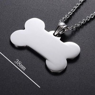 Knochenförmiger Haustier-ID-Tag, benutzerdefiniertes Logo, leere Hunde-ID-Tags aus Edelstahl