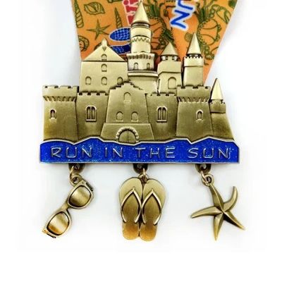 Personalisierte 3D-Sportveranstaltungen Goldmedaille mit Logo