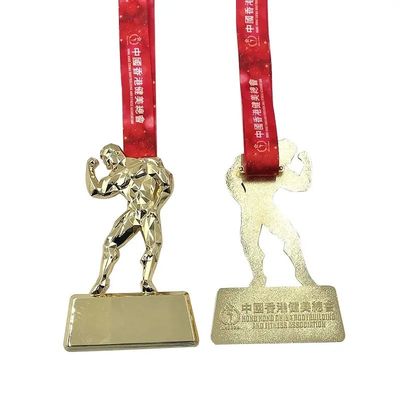 3D Fitness Gold Award Bodybuilding Aktienmedaille