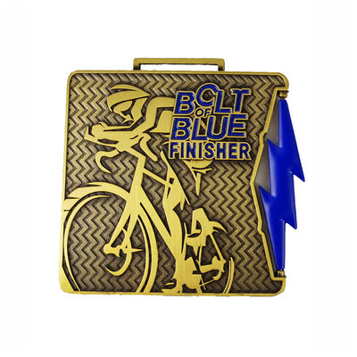 Massenbestand Finisher Custom Radsport Medaillen und Fahrrad Team Challenge Awards Rad Medaillen