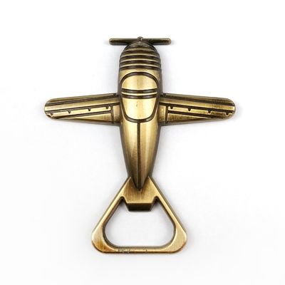 Metallische Gestaltung Druckguss-Flugzeugflaschenöffner für Druckguss-Stil und Metallfarben im Design
