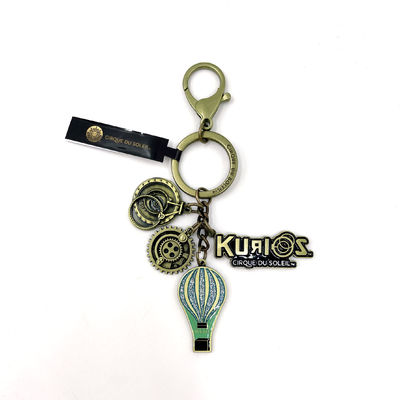 Custom Antike Kupfer Glitter Schlüsselschlüsselbund mit Hummer Klemm Das wesentliche Werkzeug für die Marketingstrategie